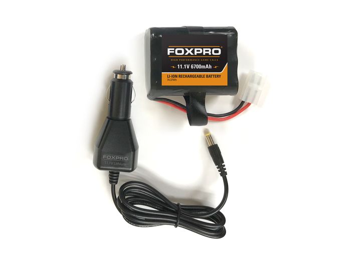 FOXPRO HIGH CAPACITY LITHIUM BATTERY / CAR CHARGER KIT FOR FOXPRO X1, X24, X2S, & XWAVE
